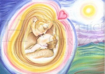 Přáníčko: Maminka a miminko