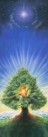 Životvorný strom s hvězdou<br>Plátno 144x51cm